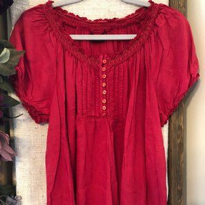 Faded Glory, Red, Blouse, Size Large